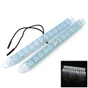 Marsing DIY 6W 500lm 12 x SMD 5050 LED 6500K White Light Car feu de jour - DC 12V  2 PCS