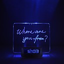 Alarme LED Night Light Clock Babillard Interchanger Campouleurs 5V 3  Interface USB AAA DC