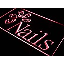 i553 OUVERT Nails Salon de beaute Boutique Neon Light Enregistrez-vous