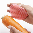 Fruits et legumes brosse en silicone de couleur aleatoire L19cm x W11.5cm x H7.5cm