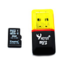 4 MicroSDHC TF carte memoire flash Kingston Class 4 Go avec carte SD Adaptateur SDHC et lecteur de carte USB