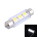 41mm 0.6W 6000K 50LM 3x5050 SMD LED blanche pour la voiture de lecture  License Plate  Porte le DC12V 1pcs