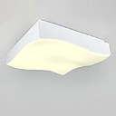 Flush Mount Shade lumiere LED 24W Blanc Carre ondule simple mode moderne