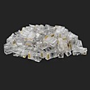 RJ45 8 broches ABS Modular Plug Connecteur Transparent 50 PCS