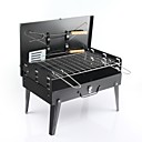 Acier menages pliant portatif Barbecue au charbon avec de la salive 44x47x27cm