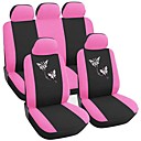 Couvertures 9 PCS Ensemble de siege de voiture Fit papillon Universal conception de broderie pour le rose accessoires de voitures