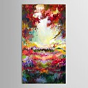 main peinture l huile peinte abstrait colline de printemps paysage avec cadre etire