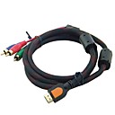 V1.4 1080P HDMI 3RCA Video Audio Cable AV Adaper 150cm