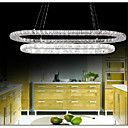 Modern 2 Layer 2 Lights Clear Crystal Chandelier Light