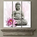 Toiles d art Lotus Et Le Bouddha Lot de 3