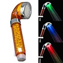 Changement de campouleur de douche main LED - Chrome-Negative Ion Temperature de campouleur