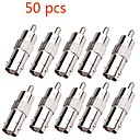 50Pcs RCA Male to BNC Female Adapter Coax Connector Coupler for Cctv Camera