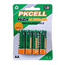 pkcell ni-zn aa 1.6V 2500mwh batterie rechargeable  4pcs