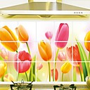 Doudouwo  floral La Belle tulipe Anti-Oil Wall Stickers