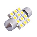 31mm 3W 150LM 3000K 12x3528SMD blanc chaud LED pour la voiture de lecture  License Plate  Porte le DC12V 1PCS