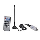 RTL2832U  R820T Mini DVB-T  DAB  FM  USB Dongle recepteur de television numerique avec telecommande  Antenne - Blanc