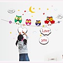 Createforlife  Cartoon Hiboux mignons enfants de piece de creche Wall Sticker Wall Art Stickers