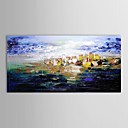 main peinture l huile peinte ocean abstrait paysage avec cadre etire