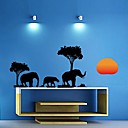 Createforlife  elephant dans la piece de creche Wall Sticker Stickers muraux Art Foret Enfants