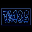 Tacos alimentaire Promotion Vert Bleu Rouge Blanc Orange Violet Jaune Publicite LED Connexion