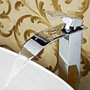 Robinet devier Chrome Finition laiton cascade salle de bains grand