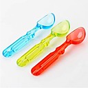 Colorful Transparent Spoones plastique de creme glacee   aleatoire 