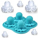 Motif Octopus Cartoon glace Mampoule en silicone Ice Cubes  campouleur aleatoire  silicone 5.2  X5.2  x1.56  