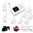 99 Zone Auto Dial Systeme dalarme sans fil avec detecteur de porte 6pcs 2pcs PIR et 4 Telecommande