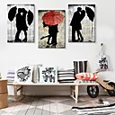 Tendu de toile d art L Amant In The Rain Ensemble de 3