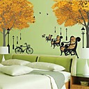 Createforlife  Parc de bande dessinee Arbre Bancs enfants autocollant de piece de creche mur Wall Art Stickers