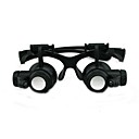 Multiple Type de grossissement 10x 15x 20x Lunettes 25x Zoom loupe binoculaire Reparation de montre Loupe avec lumiere LED