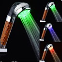 Changement de campouleur LED douche main fini chrome ions negatifs temperature de campouleur