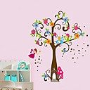 Createforlife  Petit Elf de bande dessinee autocollant d art de piece de creche mur Stickers muraux Magic Tree enfants