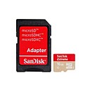 Carte memoire UHS-I SanDisk haute vitesse Micro SD  TF w  Adapter - Or 16 Go