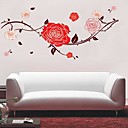 Createforlife  Cartoon amour romantique rose rouge Salon Autocollant de mur decalques d art