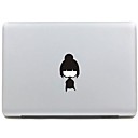 Fille mignonne sur lautocollant de peau decoratif de conception de logo pour MacBook Air  Pro  Pro avec Retina Display