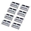 Gendarmerie 8pcs 3 LED Solaire Escalier Le Pathway Etape mur Escaliers en acier inoxydable