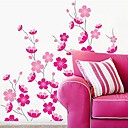 Createforlife  Cartoon Fleurs roses Fleurs enfants de piece de creche d art de mur Autocollant Stickers muraux