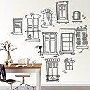 Createforlife  Autocollant de piece de creche mur Wall Art Stickers Noir Dessins au crayon de Windows enfants