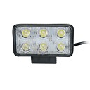 18W spot 6000K 6 Epistar LED doubles lignes Carre lumiere de travail Bar DIY utilise dans la voiture  bateau  phare automatique