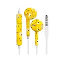 35 mm Audio Jack Smile Face modele intra-auriculaires avec mircrophone pour iPhone 55S5C et autres 110cm