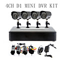 Camera de securite 420TVL Outdoor Day  Night and System Kit DVR reseau de sortie 4CH D1 HDMI