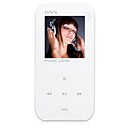 ONN Q2 Ultra-Slim 1.5 ecran lecteur MP3 avec enregistrement FM-Blanc 4 Go