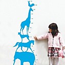 Createforlife  Animal de bande dessinee Pyramide Toise enfants autocollant de piece de creche mur Wall Art Stickers