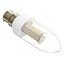 b22 6w 42x5730smd 420lm 3000k lumiere blanche chaude a mene l ampoule de bougie  220-240V CA 