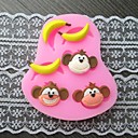 singe banane cuire gateau fondant au  l7.4cm  w6.2m  h1.2cm