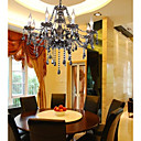 8 LightsModern Chandelier In Grey Color For Home  Crystal  Glass