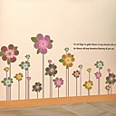 Createforlife  Fleurs de bande dessinee dans l art autocollant de piece de creche mur Stickers muraux floraison enfants