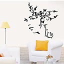 Createforlife  Flower Girl enfants Face Nursery mur de piece d autocollant de mur decalques d art