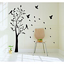 jiubai  grand autocollant de mur d arbre et les oiseaux decalque de mur 165cm de hauteur